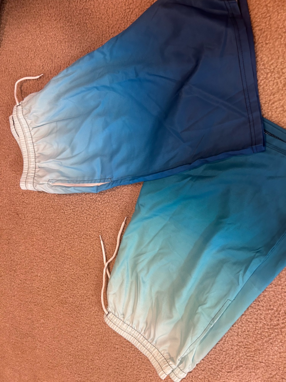 2 pairs SHEIN Blue Ombre Men's Swim Trunks